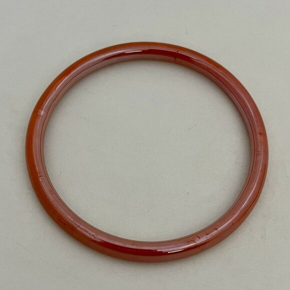 Set Of 2 Unbranded Vintage Orange Glass Bangle Bracelets - Picture 2 of 15